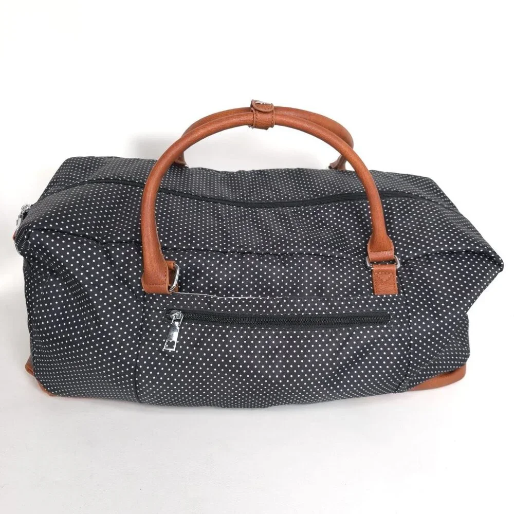 WEEKENDER BAGS 3 pc Shoe‎ Compartment Navy White Polka Dot IBFUN NWOT